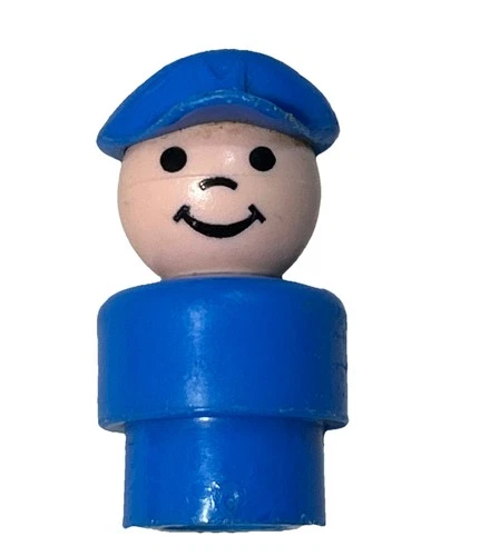 Vintage Fisher Price Little People Police Officer Figure Pilot Cop Toy