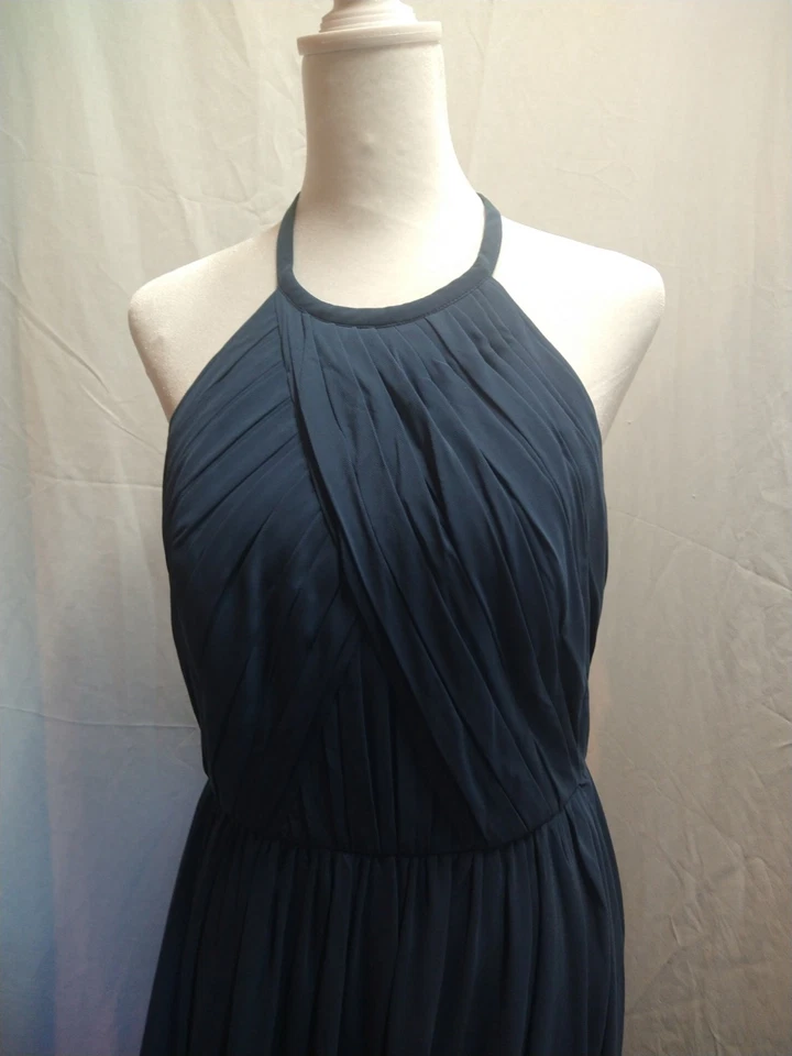 THEIA Vestido Dama de honor Allison Azul Halter Talla 8 Foto 3 de 4