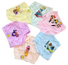 6  Pk Toddler Girls Cotton Underwear Briefs   Soft Kids Panties with Fun Cartoon