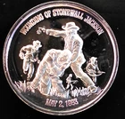 Stonewall Jackson Wounding Civil War Toned Bullion-0.999 Silver 25 Gram Art Coin
