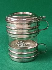 INFUSIERA CAFFETTIERA INGLESE JEDE PERCOLAZIONE PLACCATA ARGENTO VINTAGE. DH68