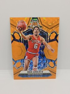 2023-24 MOSAIC JULIUS ERVING #292 NBA GREATS ORANGE FLUORESCENT /25