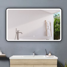 Badezimmerspiegel Badspiegel Wandspiegel Lichtspiegel mitLED Beleuchtung Dimmbar