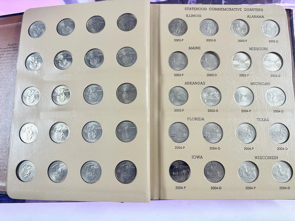 State Quarters Set Complete Uncirculated P And D In New Dansco Album  - Image 3 of 4