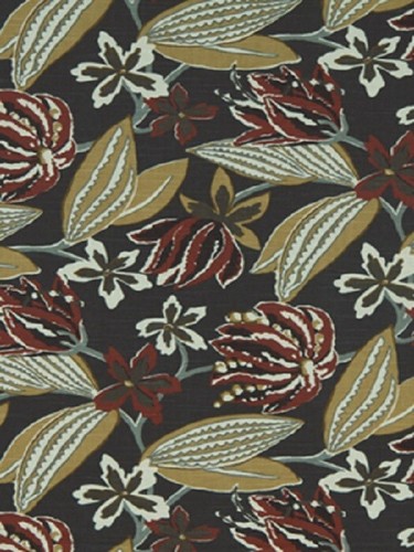 60 yard fabric roll, multi purpose, 100% cotton, 55", floral, brown, red, white - Picture 2 of 6