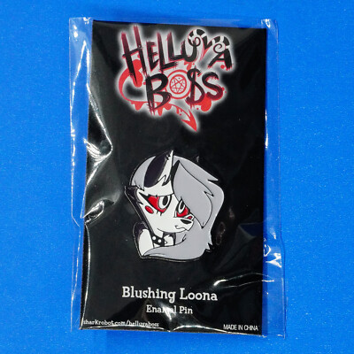 Helluva Boss Blushing Loona Enamel Pin Hazbin Hotel Vivziepop  display picture 1