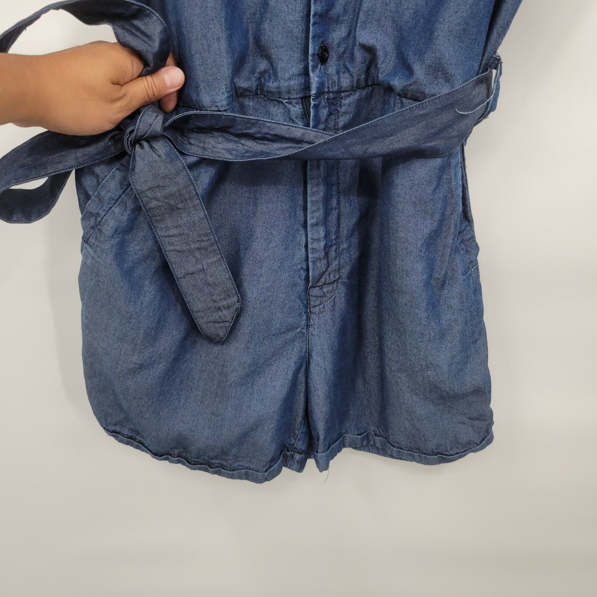 NEW G-Star Raw ジースター BRONSON SHORT JUMPSUIT Blue G Star Raw Women Blue V Neck Loose Fit Bronson Short