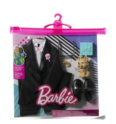 Barbie Wedding Groom Outfit For Ken with Sunglasses & Puppy New
