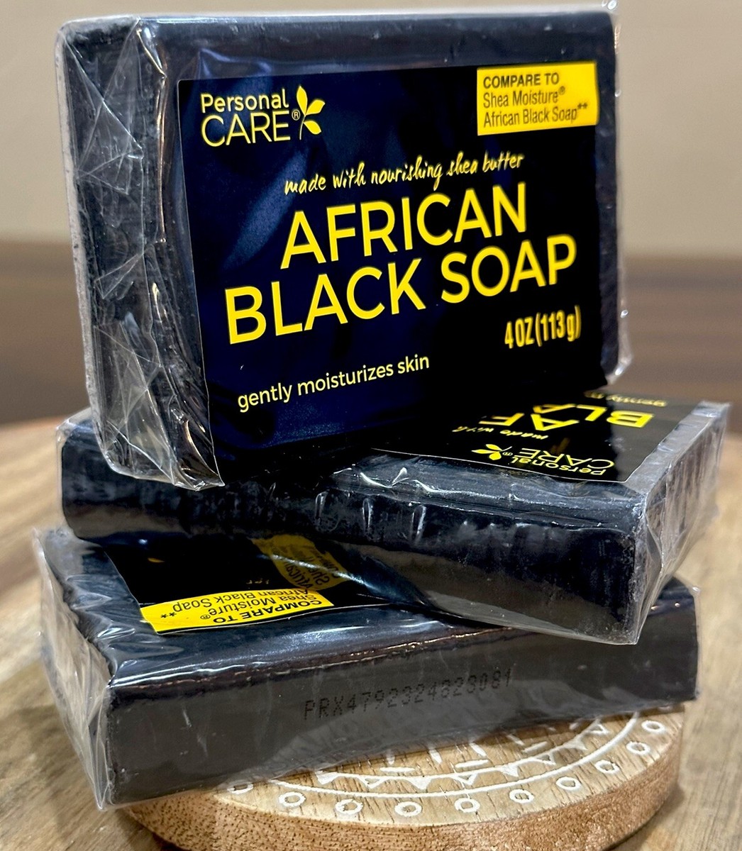 Personal Care African Black Soap With Shea Butter 4oz