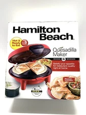 Hamilton Beach 25409 Quesadilla Maker NEW IN BOX * Red * Fast & Easy Snack/Meals