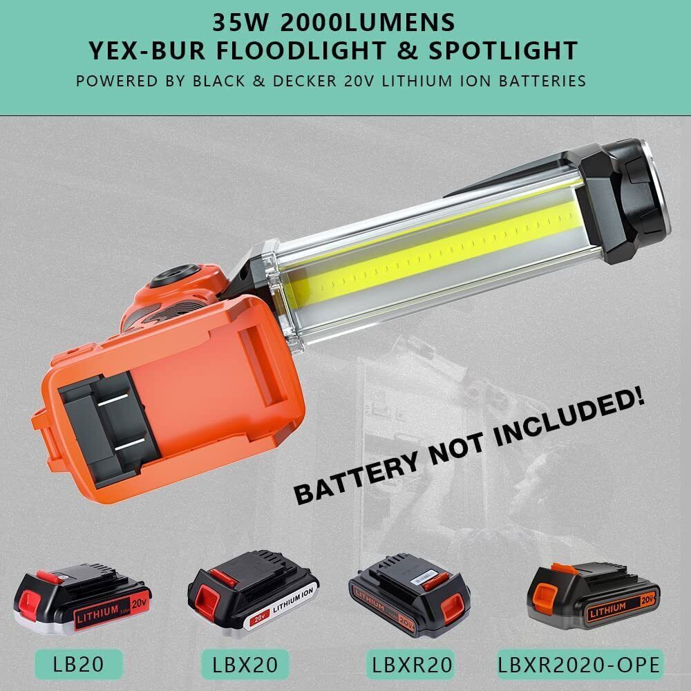 black decker rechargeable flashlight lantern 20v BLACK+DECKER LED & 360 Lantern, 1000LM IP65 Waterproof Light, 8 Modes, Emergency SOS Mode, USB-A Power Bank, 18 Hour Light, Carabiner Clip, Magnetic, for Blackouts & Camping This handy tool boasts of up to 11 hours of runtime and as much as 70 lumen to light up all sorts of tasks 22W 1120LM LED Flashlight Work