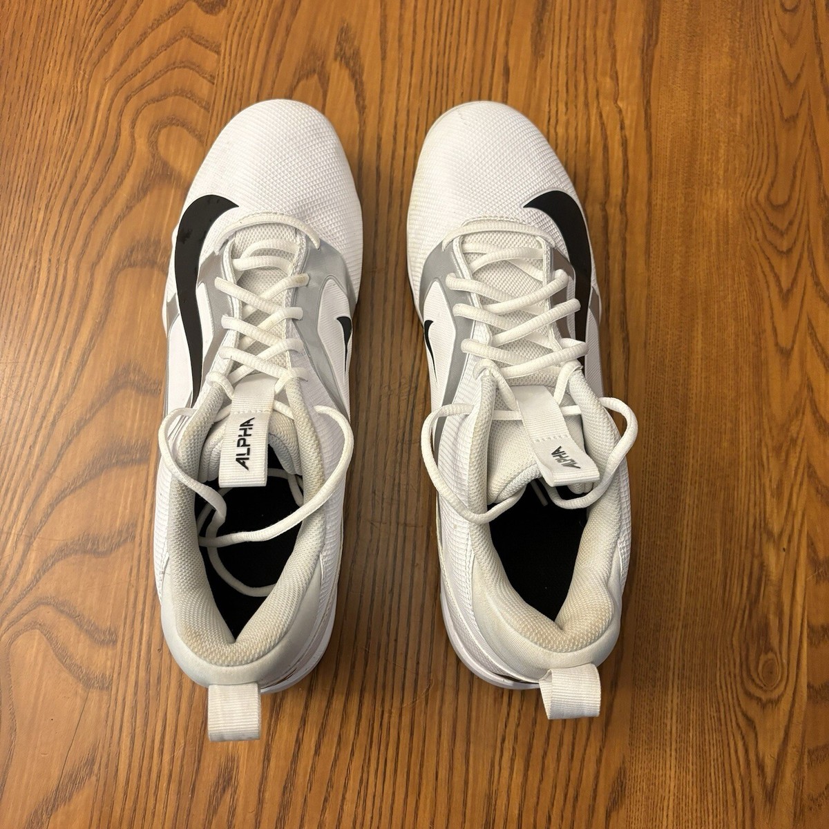 Nike Alpha Menace 4 Shark White Metallic Silver Football Cleats