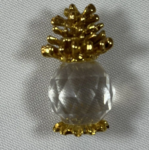 Kenzo Atari Mini Crystal Pineapple Fruit w Gold Toned Leaves 1