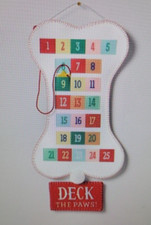 Wondershop Felt Bone Shaped Hanging Advent Calendar Deck the Paws New