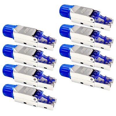 8x Cat8.1 Netzwerkstecker RJ45 Stecker Netzwerk Metall werkzeuglos cat8.1 8 LAN