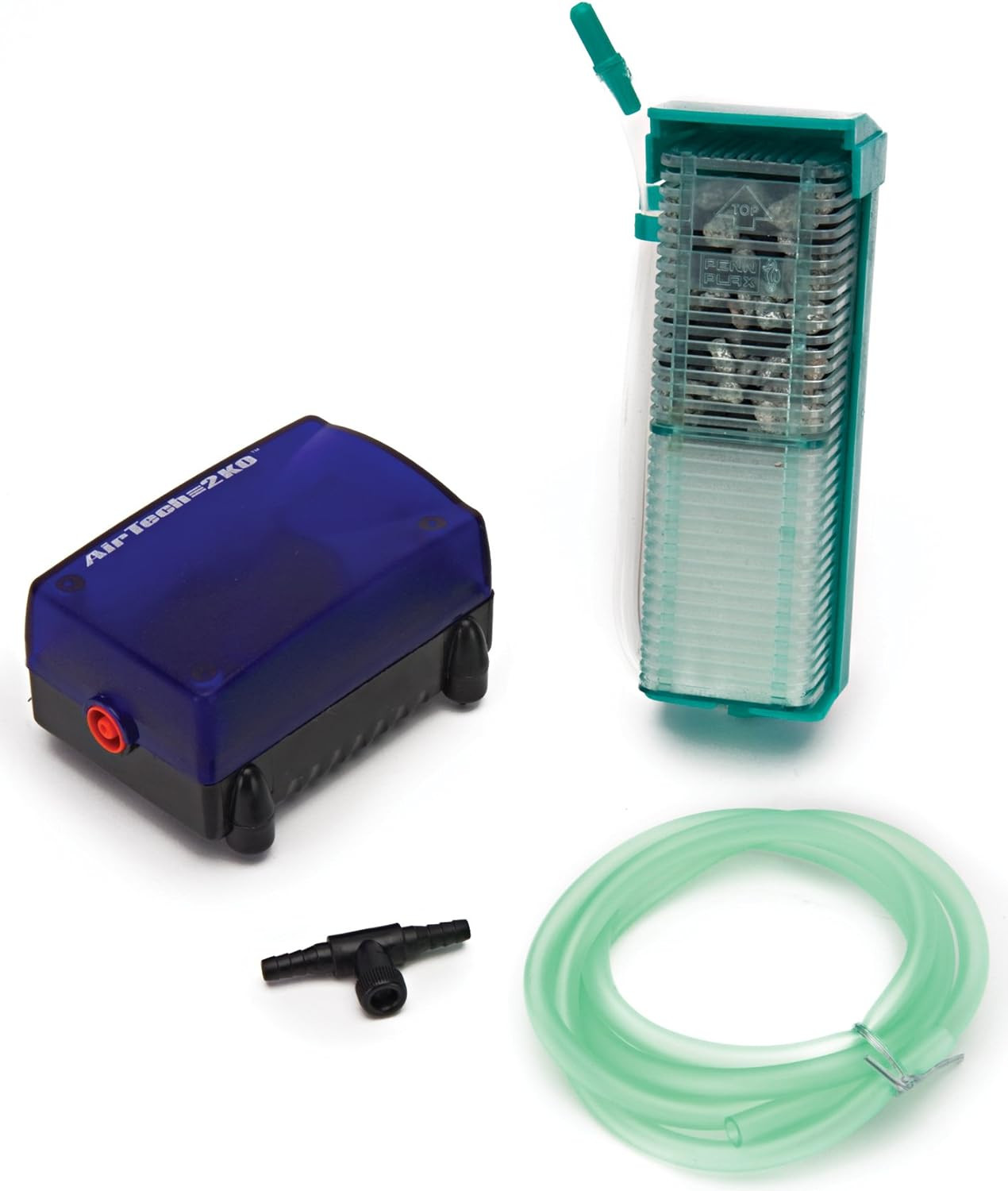PENN-PLAX Small World Aquarium Air Pump and Filter Kit – Comes with a Disposable
