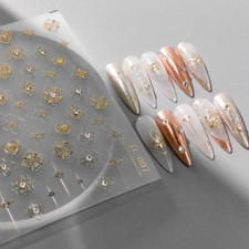 5D Boh Nail Decal, Gold Bohemian Nail Decals (323)