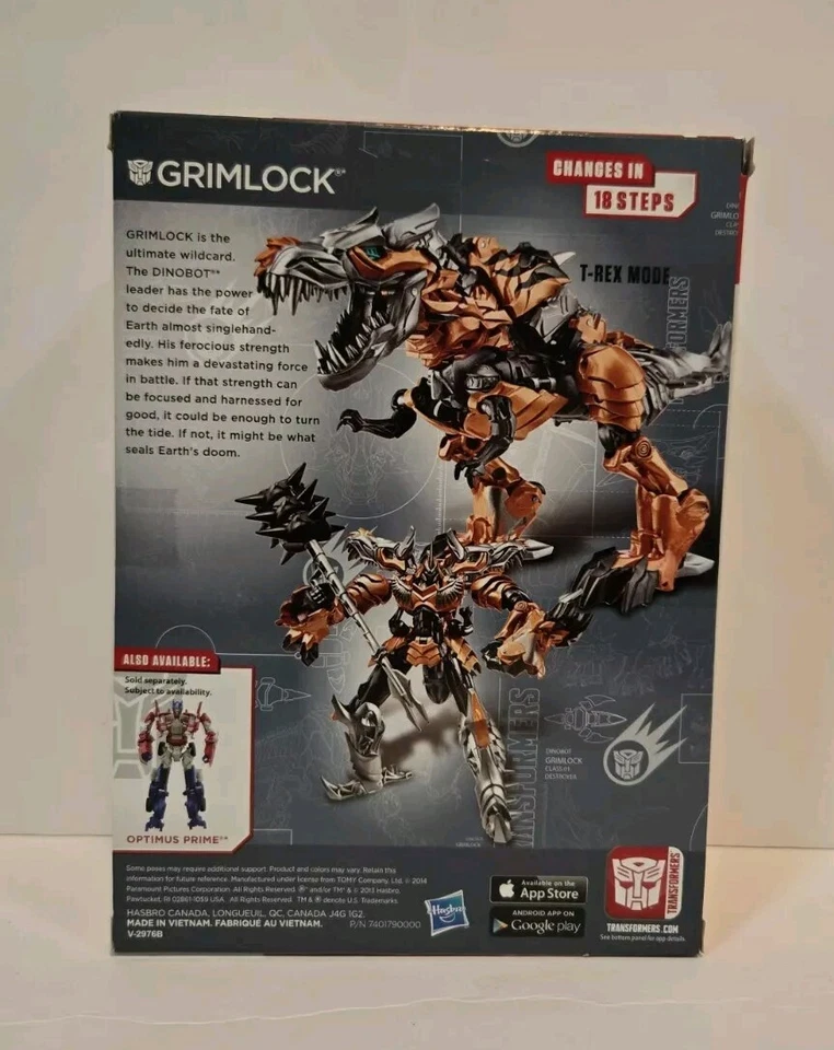 Figura de acción Transformers Age of Extinction Dinobot GRIMLOCK Voyager 2014 Hasbro Foto 3 de 4