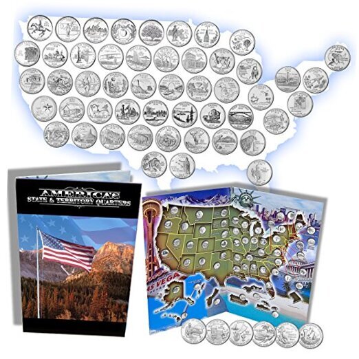 Complete 50 Uncirculated State (99-08) Quarter Collection Set + 6 Territory