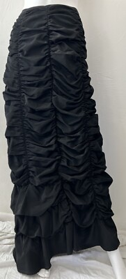 CLEA Black Gathered Maxi Skirt Evening Formal Size Medium