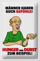 Blechschild Spruch 20X30 Cm MäNner Haben Auch GefüHle Deko Schild Tin Sign