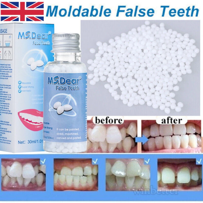 MS DEAR Temporary Tooth Repair Kit Rubber Fix Broken False Teeth Fill Gap Dental Denture