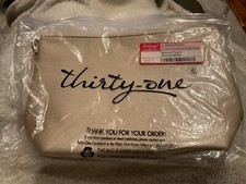Thirty One Tapered Pouch in GOLD Metallic Smooth Pebble - NWT - Last one 