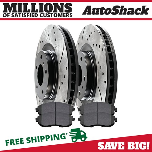 Front Drilled Slotted Brake Rotors Pads for INFINITI G35 20032005