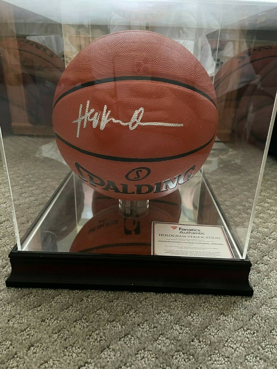 Certified Hakeem Olajuwon Autographed Basketball w/ Case