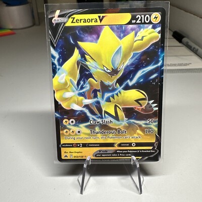 zeraora v pokemon card price - 053/159 - Crown Zenith this attack also does 160 damage to 1 of your opponents Benched Pokémon Zeraora V 005/020 SPZ High