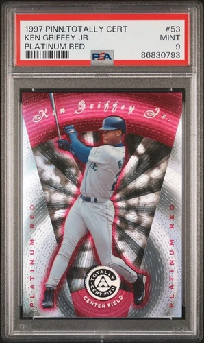 1997 Pinnacle Totally Certified Ken Griffey Jr Platinum RED /3999 PSA 9 MINT #53