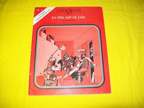 R1 TO THE AID OF FALX DUNGEONS & DRAGONS TSR RPGA - 1 RARE R-1 FRANK MENTZER - Picture 1 of 3