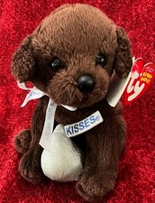 Ty Beanie Baby - CHOCOLATE KISS THE DOG 6" WALGREENS Plush w damaged tagss