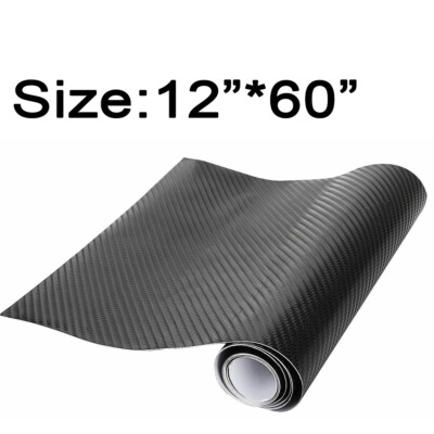60''x12'' Carbon Fiber Pattern Waterproof Texture Car Wrap Sheet DIY Film Sticker