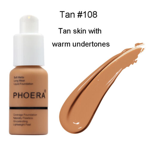 PHOERA Foundation Full Coverage Liquid Base Brighten Long Lasting Shade Makeup - Bild 19 von 21