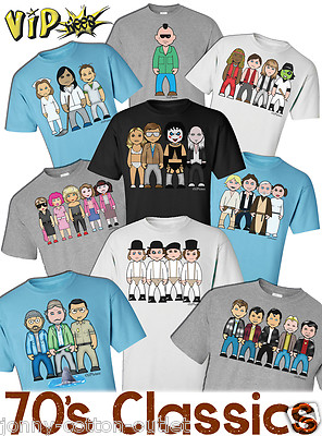 VIPwees hochwertiges Herren-T-Shirt 70er Jahre klassische Filme inspiriert Karikatur Design auswählen