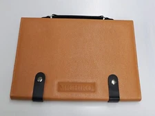 Hair Scissors Display Case 30 pair Holder Brown Case with Black Handle