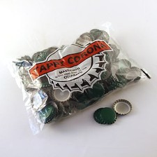 N°200 TAPPI A CORONA DIAM. 29 MM VERDE PER IMBOTTIGLIAMENTO BOTTIGLIE VINO 