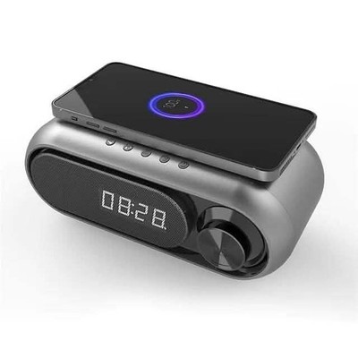 Bluetooth Speaker Wireless Charger with Alarm Clock