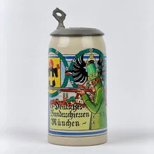 Antique Beer Stein – 1906 Munich Bundesschiessen 1L Festkrug Franz Ringer