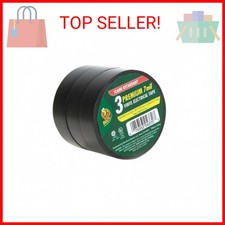 Duck Brand Professional Electrical Tape, 0.75-Inch by 50-Feet, 3-Pack of Rolls,