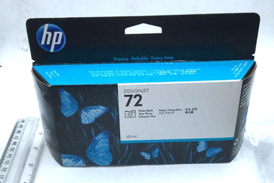HP DesignJet Ink Cartridge Photo Black 72, C9370A Sealed, Expired