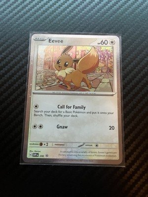 POKEMON DESTINED RIVALS EEVEE SVP 200 BLACK STAR PROMO HOLO CLEAN UNPLAYED