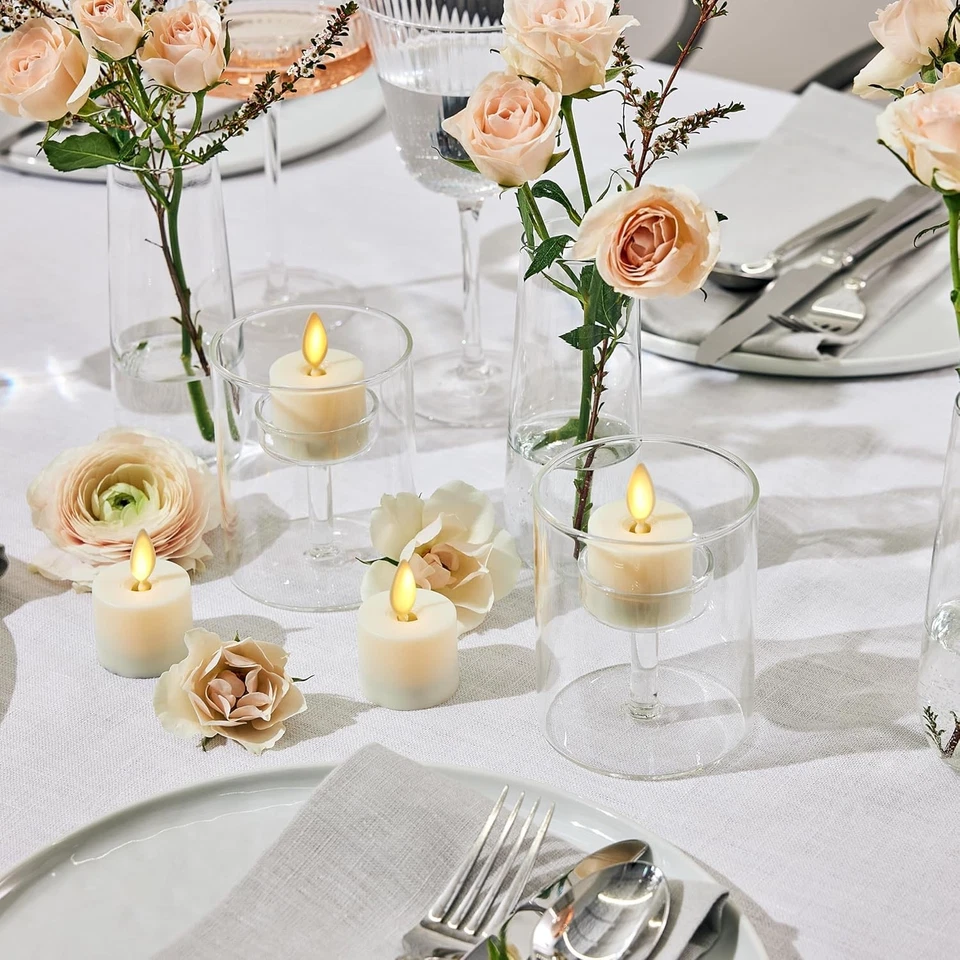 Luminara Velas LED Parpadeantes Impermeables Sin Llama, 3 Vatios - Blanco, Juego de 4 Foto 2 de 4