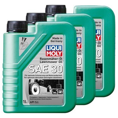 Rasenmäher Öl SAE 30 4-Takt Garten Rasen Verschleißschutz LIQUI MOLY 3 X 1 Liter
