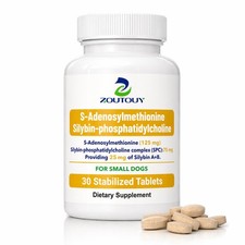 Same and Silybin for Dogs,Hepatic Supplement Liver  Brain,30 White