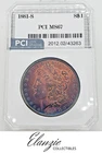 1881-S Morgan Silver Dollar Copper Purple Toned Obverse