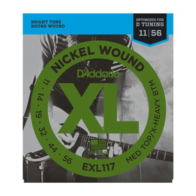 D'Addario E-Git. EXL117 11-56 D-Tuning Nickel Wound Saiten - E-Gitarrensaiten