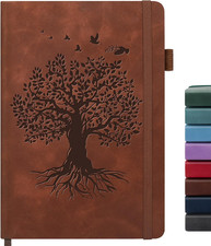 Lined Journal Notebook for Women Men, A5 Hardcover Leather Journals for Writing