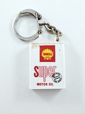 Portachiavi - Tanica Shell Super Olio Motore - Miniatura 3D Vintage Garage 1960s